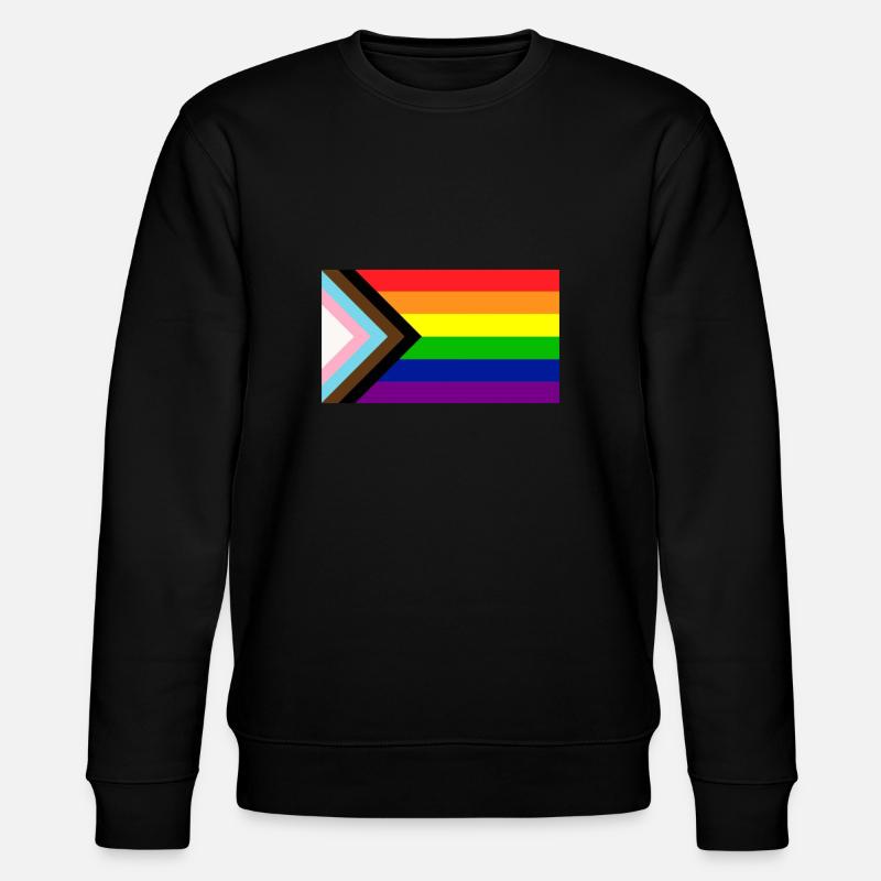 Gay Pride Flagge - Stanley/Stella Unisex Bio-Sweatshirt CHANGER  - Schwarz