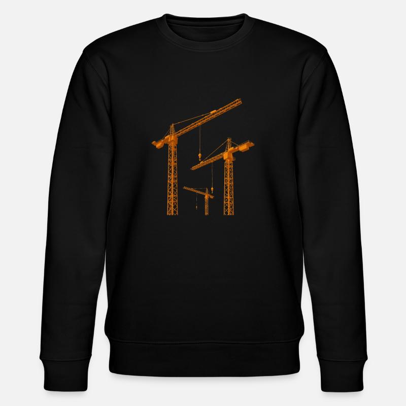 Construction cranes, construction site, industry - Stanley/Stella CHANGER Unisex Organic Sweatshirt - black