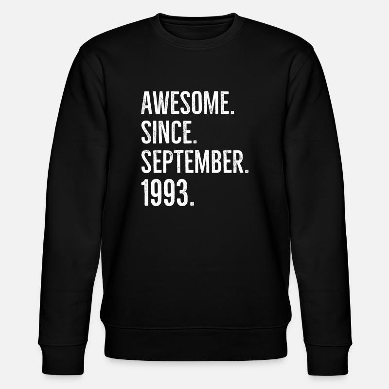 Awesome seit September 1993 - Stanley/Stella Unisex Bio-Sweatshirt CHANGER  - Schwarz