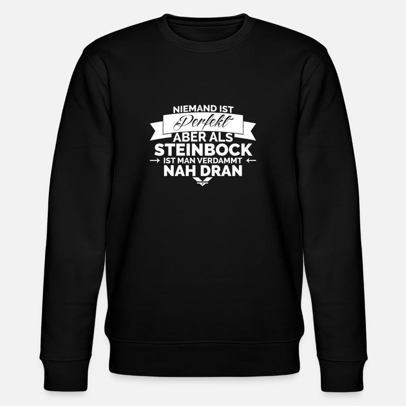 STERNZEICHEN STEINBOCK - Stanley/Stella Unisex Bio-Sweatshirt CHANGER  - Schwarz