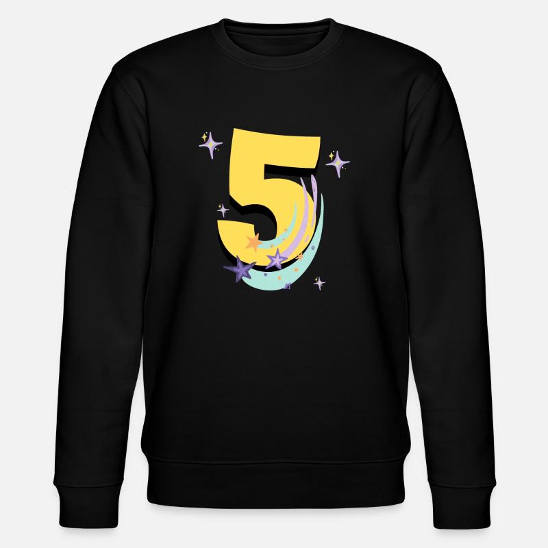 5-jähriges Jubiläum (5-Jahres-Geschenk) - Stanley/Stella Unisex Bio-Sweatshirt CHANGER  - Schwarz