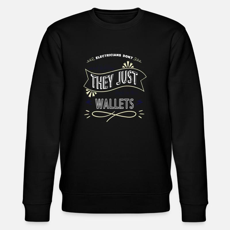 awesome engineer electrical electrician prop - Stanley/Stella Unisex Bio-Sweatshirt CHANGER - Schwarz