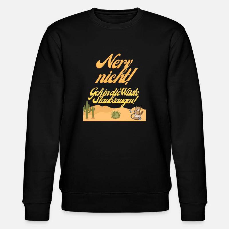 Staubsaugen in der Wüste - Stanley/Stella Unisex Bio-Sweatshirt CHANGER - Schwarz