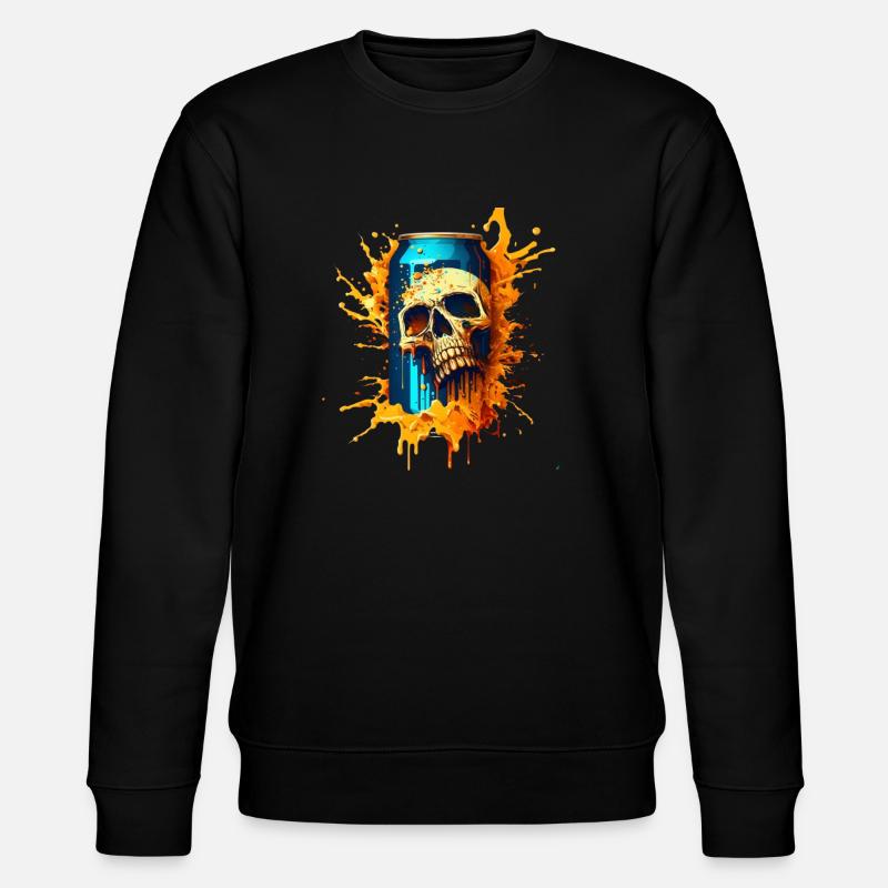 Canette de bière Skull - Sweat bio CHANGER Stanley/Stella Unisexe - noir