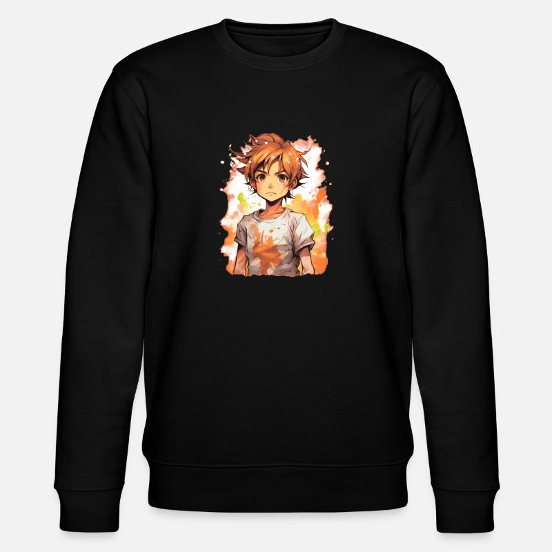 Anime Boy - Stanley/Stella Unisex Bio-Sweatshirt CHANGER  - Schwarz