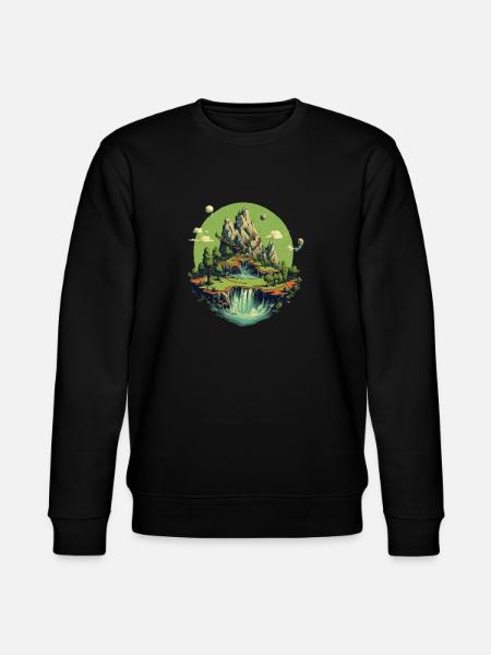 Landschaft - Stanley/Stella Unisex Bio-Sweatshirt CHANGER - Schwarz