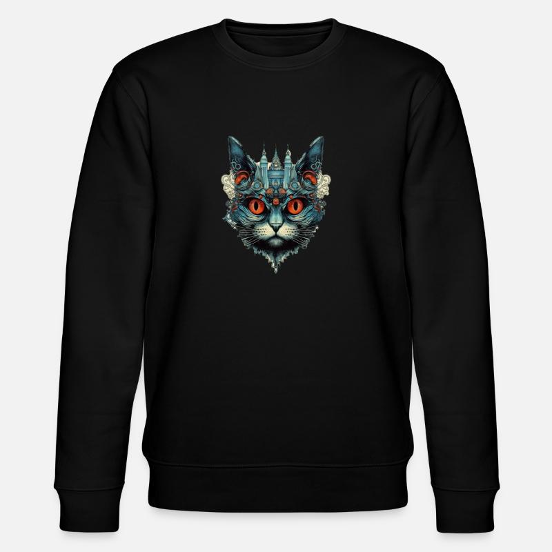 Cat - Stanley/Stella CHANGER Unisex Organic Sweatshirt - black