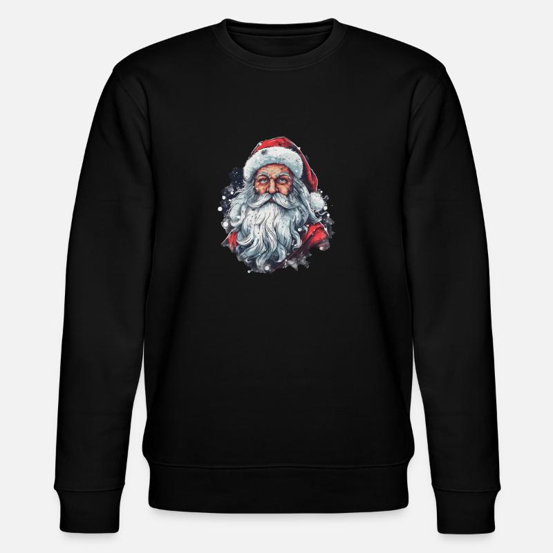 Weihnachtsmann - Stanley/Stella Unisex Bio-Sweatshirt CHANGER  - Schwarz