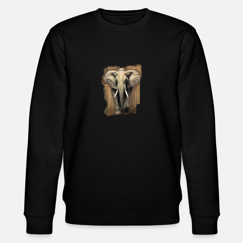 Elephant - Stanley/Stella CHANGER Unisex Organic Sweatshirt - black