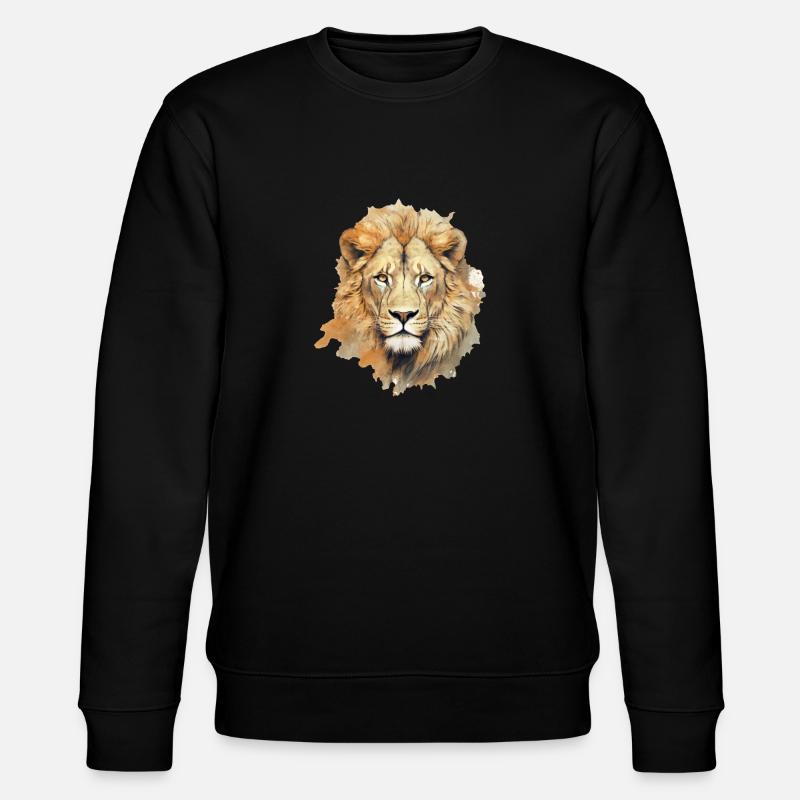 Löwe - Stanley/Stella Unisex Bio-Sweatshirt CHANGER  - Schwarz