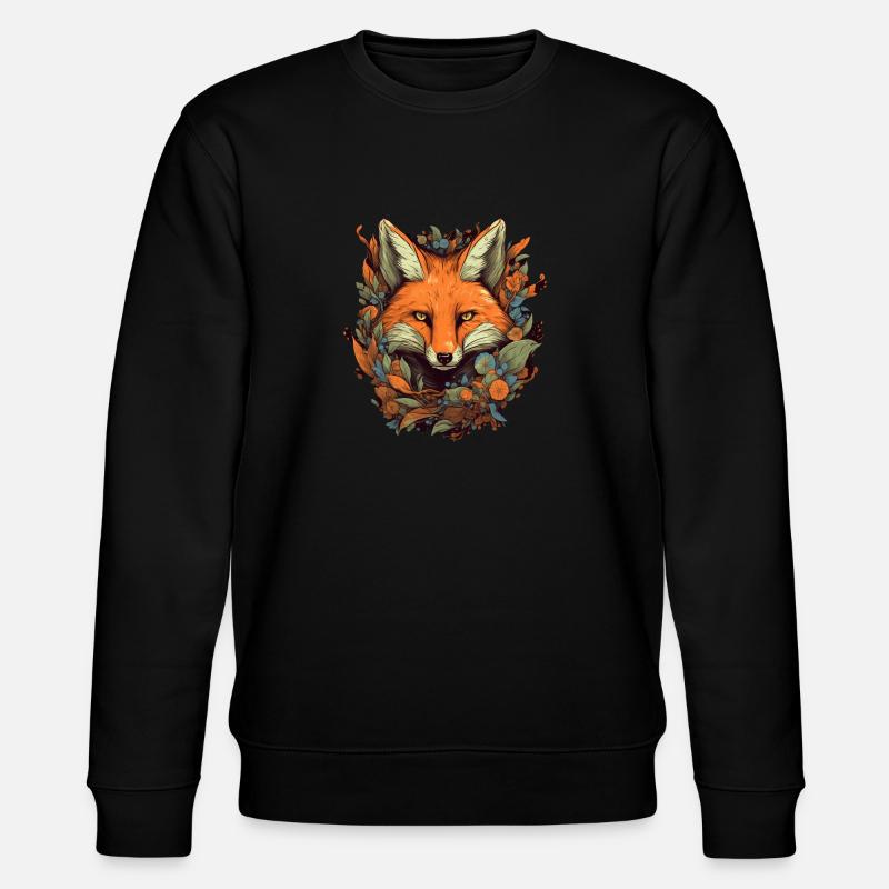 Fox - Stanley/Stella CHANGER Unisex Organic Sweatshirt - black