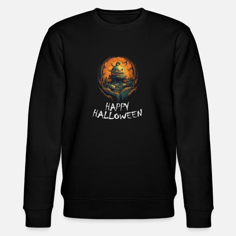 Halloween - Happy Halloween - Stanley/Stella Unisex Bio-Sweatshirt CHANGER  - Schwarz