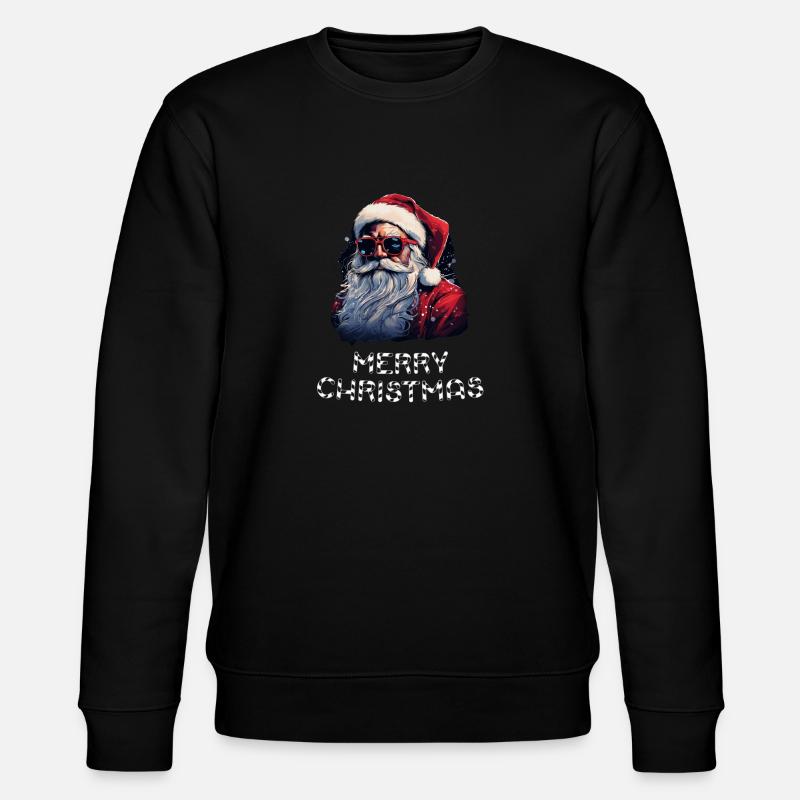 Weihnachtsmann - Marry Christmas - Stanley/Stella Unisex Bio-Sweatshirt CHANGER  - Schwarz