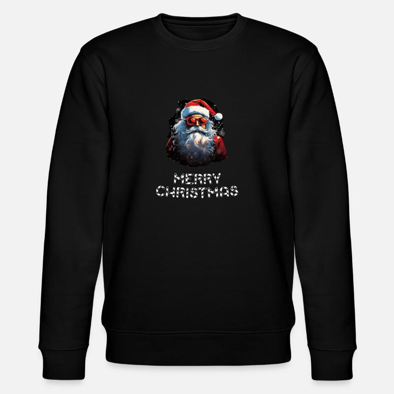 Weihnachtsmann - Marry Christmas - Stanley/Stella Unisex Bio-Sweatshirt CHANGER  - Schwarz
