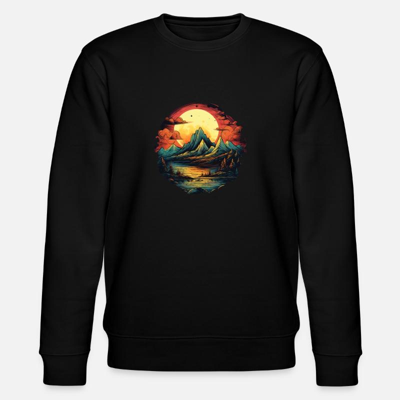 Landschaft - Stanley/Stella Unisex Bio-Sweatshirt CHANGER  - Schwarz