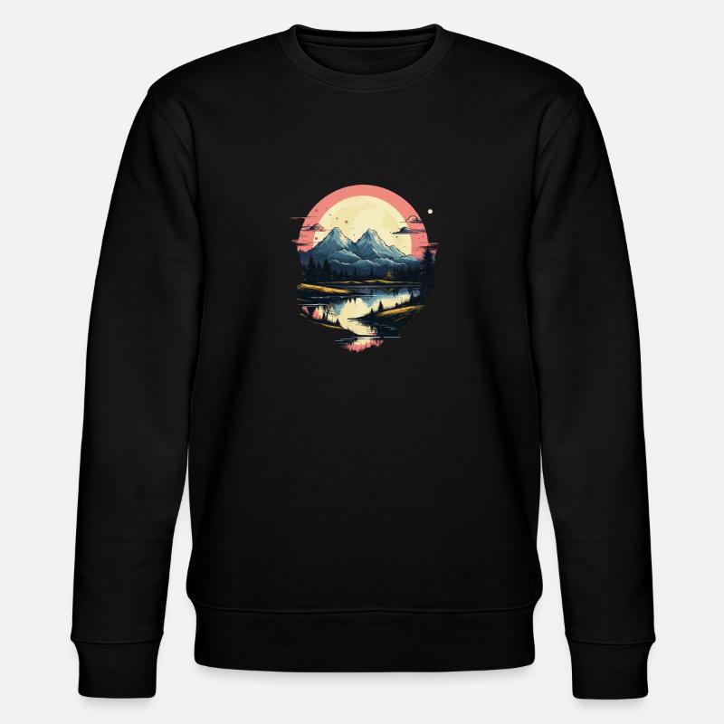 Landschaft - Stanley/Stella Unisex Bio-Sweatshirt CHANGER  - Schwarz