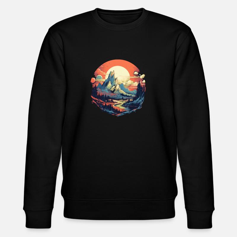 Landschaft - Stanley/Stella Unisex Bio-Sweatshirt CHANGER  - Schwarz