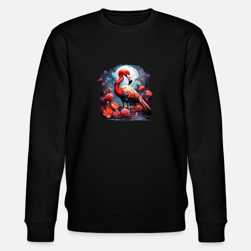 Flamingo - Stanley/Stella Unisex Bio-Sweatshirt CHANGER  - Schwarz