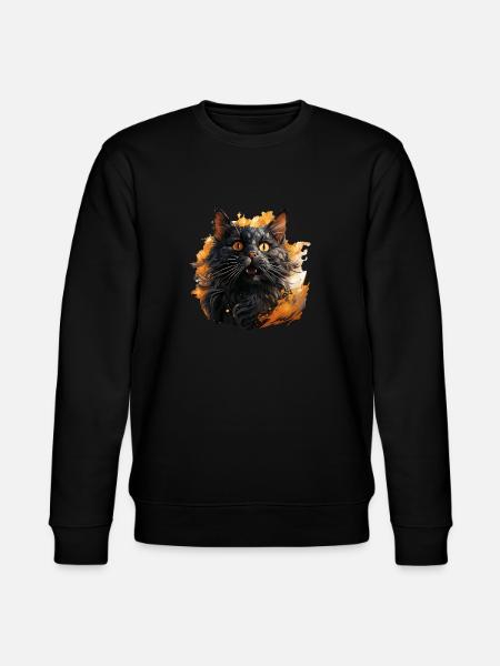 Cat - Stanley/Stella CHANGER Unisex Organic Sweatshirt - black