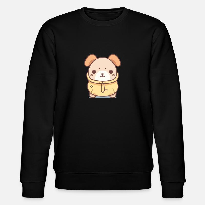 Hund - Kawaii Style - Stanley/Stella Unisex Bio-Sweatshirt CHANGER  - Schwarz