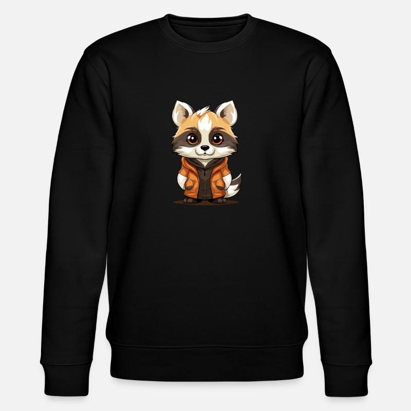 Raton laveur - Style Kawaii - Sweat bio CHANGER Stanley/Stella Unisexe - noir