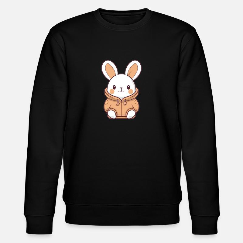 Hase - Kawaii Style - Stanley/Stella Unisex Bio-Sweatshirt CHANGER  - Schwarz