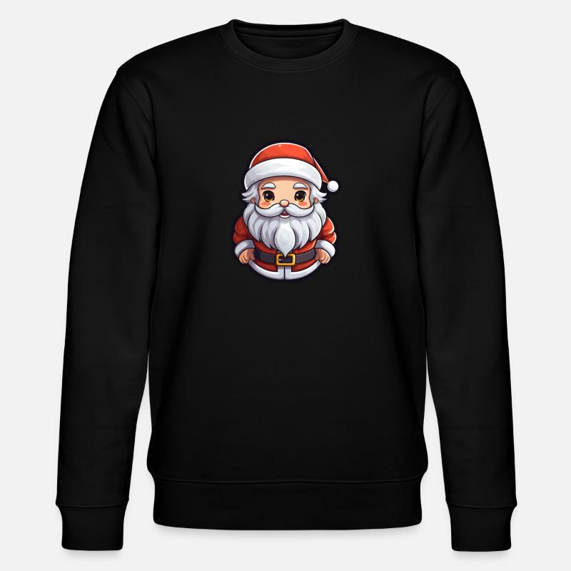 Weihnachtsmann Design - Kawaii Style - Stanley/Stella Unisex Bio-Sweatshirt CHANGER  - Schwarz