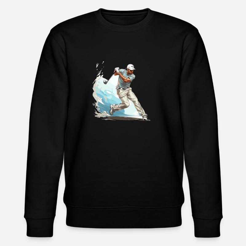 Golf Spieler - Illustration - Stanley/Stella Unisex Bio-Sweatshirt CHANGER  - Schwarz