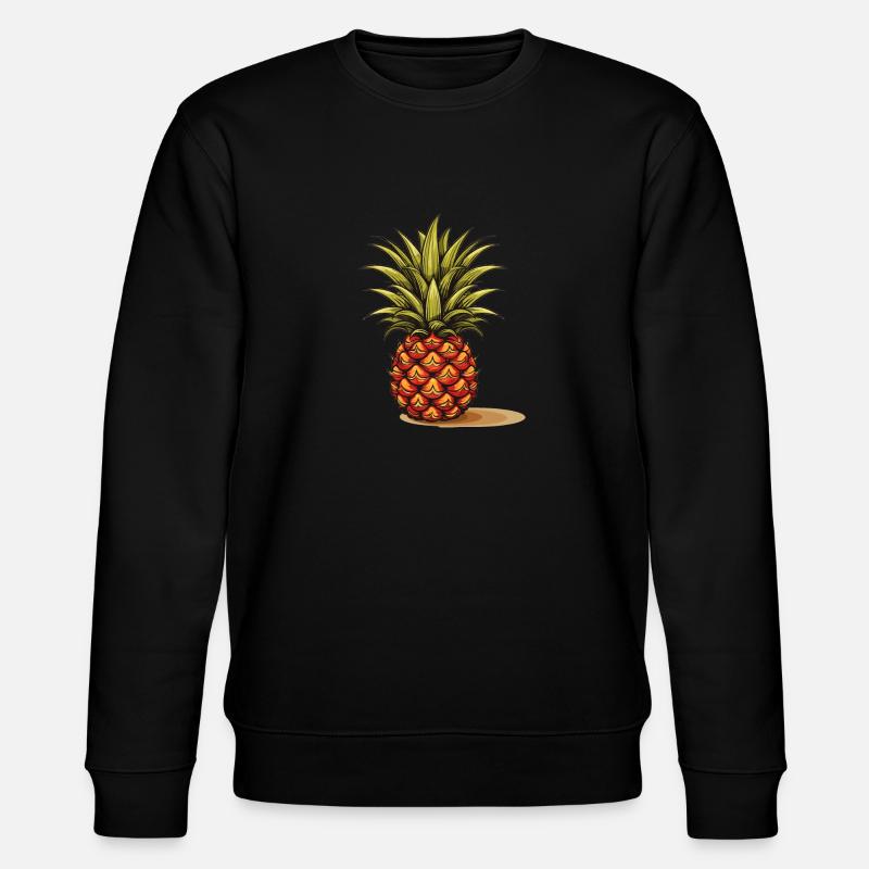 Pineapple - illustration - Stanley/Stella CHANGER Unisex Organic Sweatshirt - black