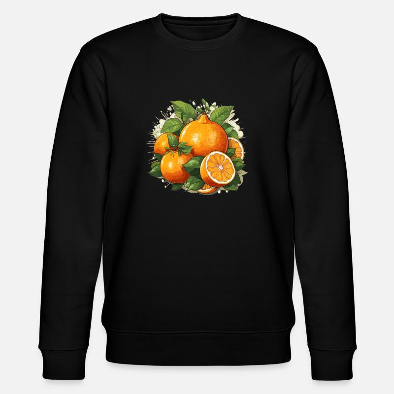 Orange - Illustration - Stanley/Stella Unisex Bio-Sweatshirt CHANGER - Schwarz