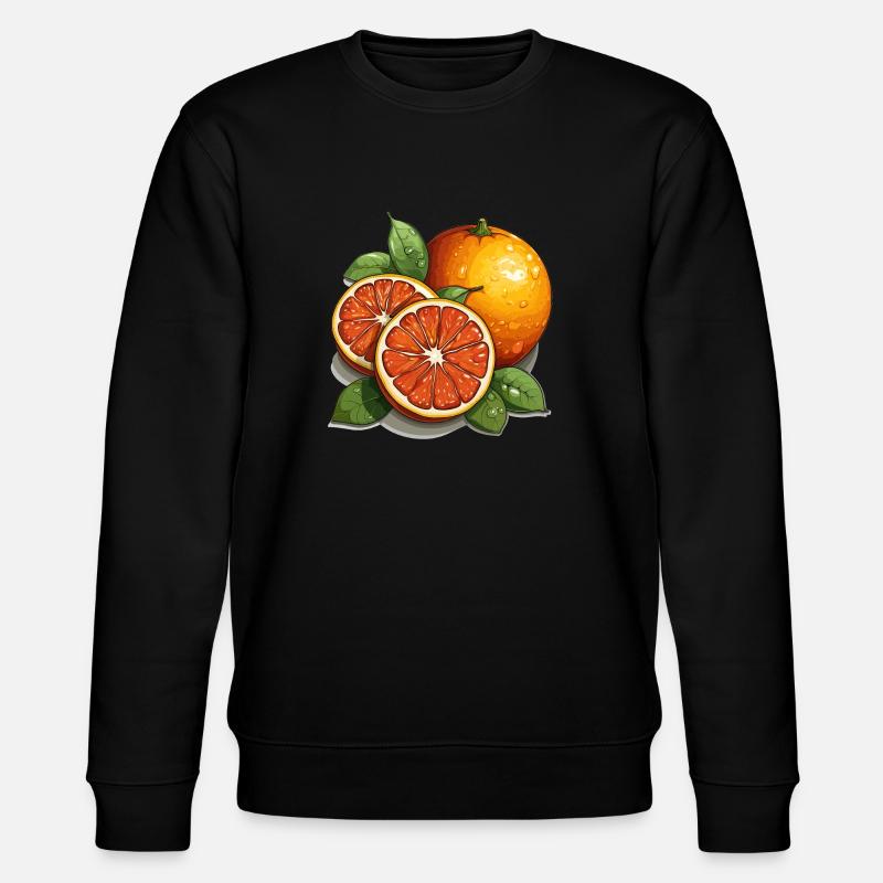 Orange - Illustration - Stanley/Stella Unisex Bio-Sweatshirt CHANGER - Schwarz