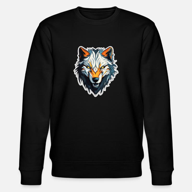 Loup - Illustration - Sweat bio CHANGER Stanley/Stella Unisexe - noir
