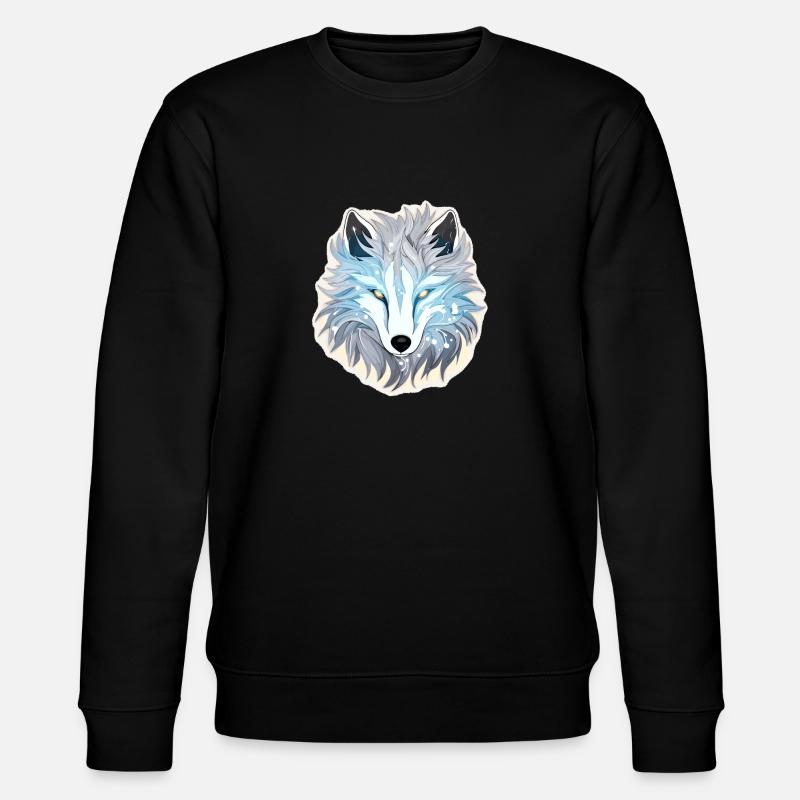 Wolf - Illustration - Stanley/Stella Unisex Bio-Sweatshirt CHANGER  - Schwarz