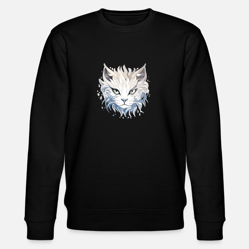 Chat - illustration - Sweat bio CHANGER Stanley/Stella Unisexe - noir