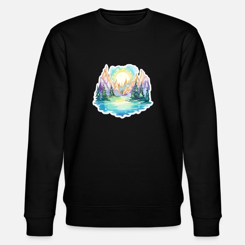 Landscape - Illustration - Stanley/Stella CHANGER Unisex Organic Sweatshirt - black