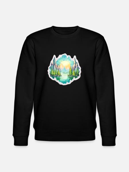 Landscape - Illustration - Stanley/Stella CHANGER Unisex Organic Sweatshirt - black