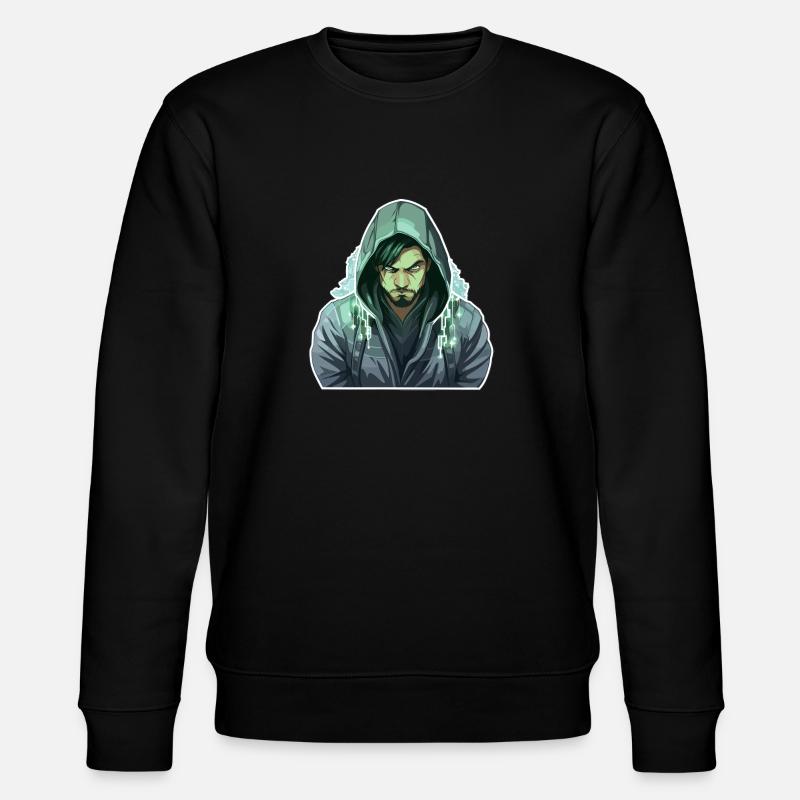 Ethical Hacker - Illustration - Stanley/Stella CHANGER Unisex Organic Sweatshirt - black