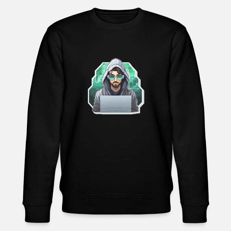 Ethical Hacker - Illustration - Stanley/Stella CHANGER Unisex Organic Sweatshirt - black