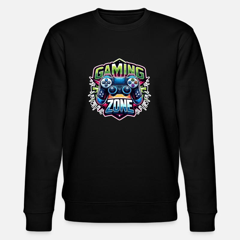 Gaming Zone - Controller Illustration - Stanley/Stella Unisex Bio-Sweatshirt CHANGER  - Schwarz