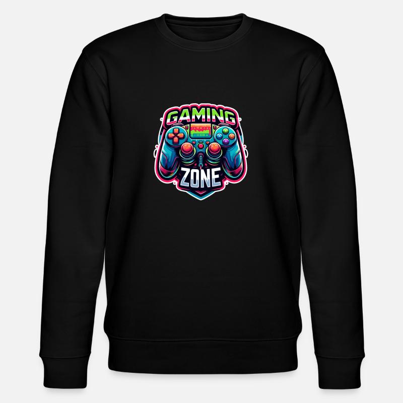 Gaming Zone - Controller Illustration - Stanley/Stella CHANGER Unisex Organic Sweatshirt - black