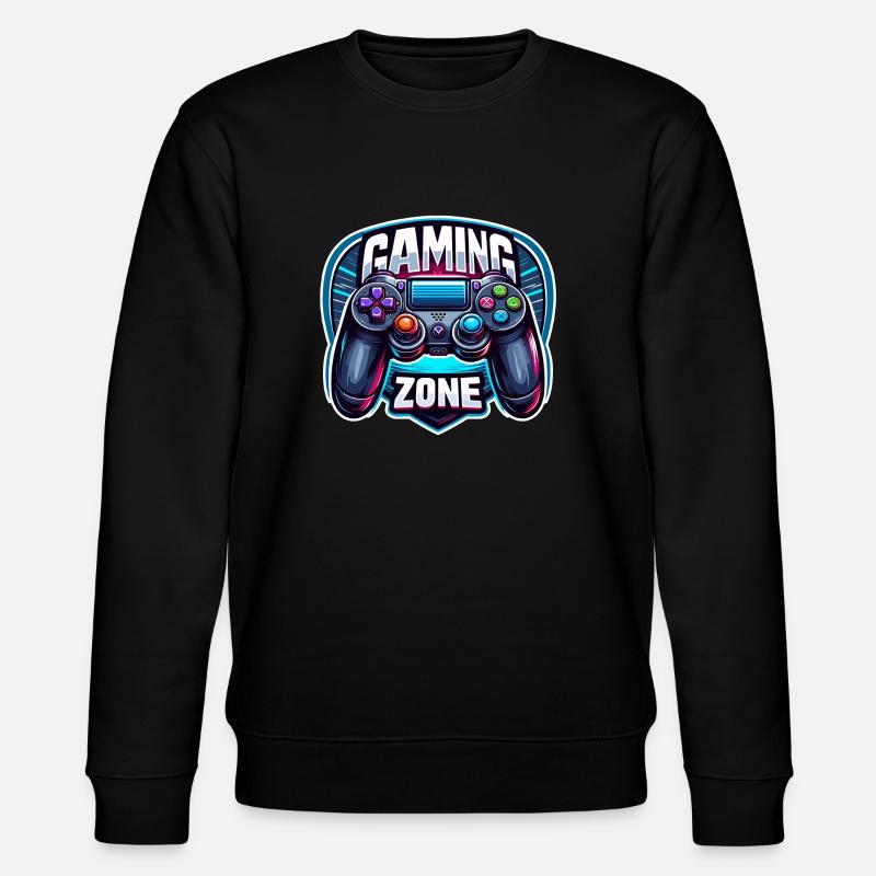Gaming Zone - Controller Illustration - Stanley/Stella CHANGER Unisex Organic Sweatshirt - black