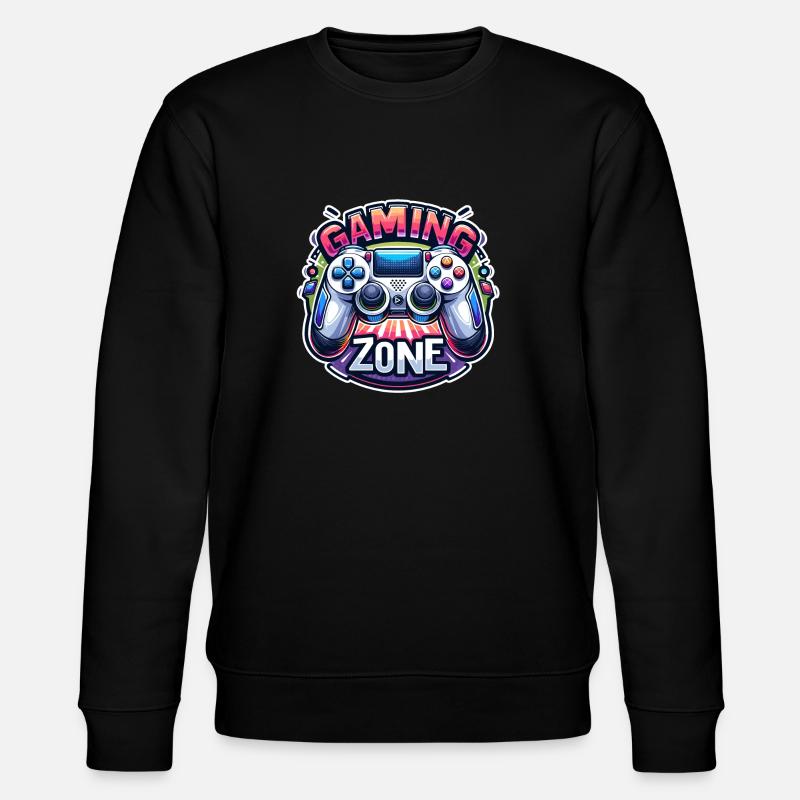 Gaming Zone - Controller Illustration - Stanley/Stella CHANGER Unisex Organic Sweatshirt - black
