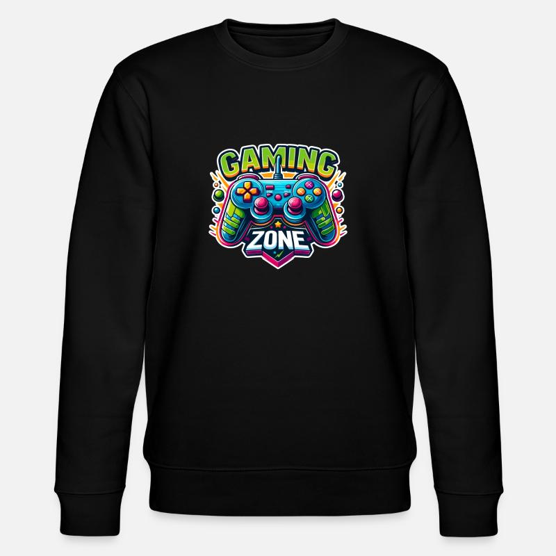 Gaming Zone - Controller Illustration - Stanley/Stella CHANGER Unisex Organic Sweatshirt - black