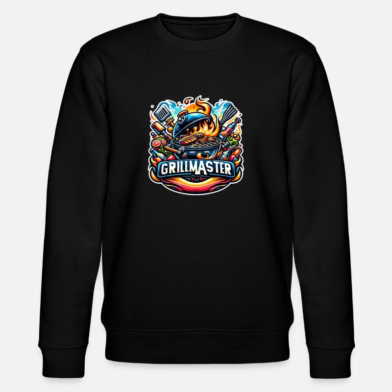 GrillMaster - Grill Illustration - Stanley/Stella Unisex Bio-Sweatshirt CHANGER  - Schwarz