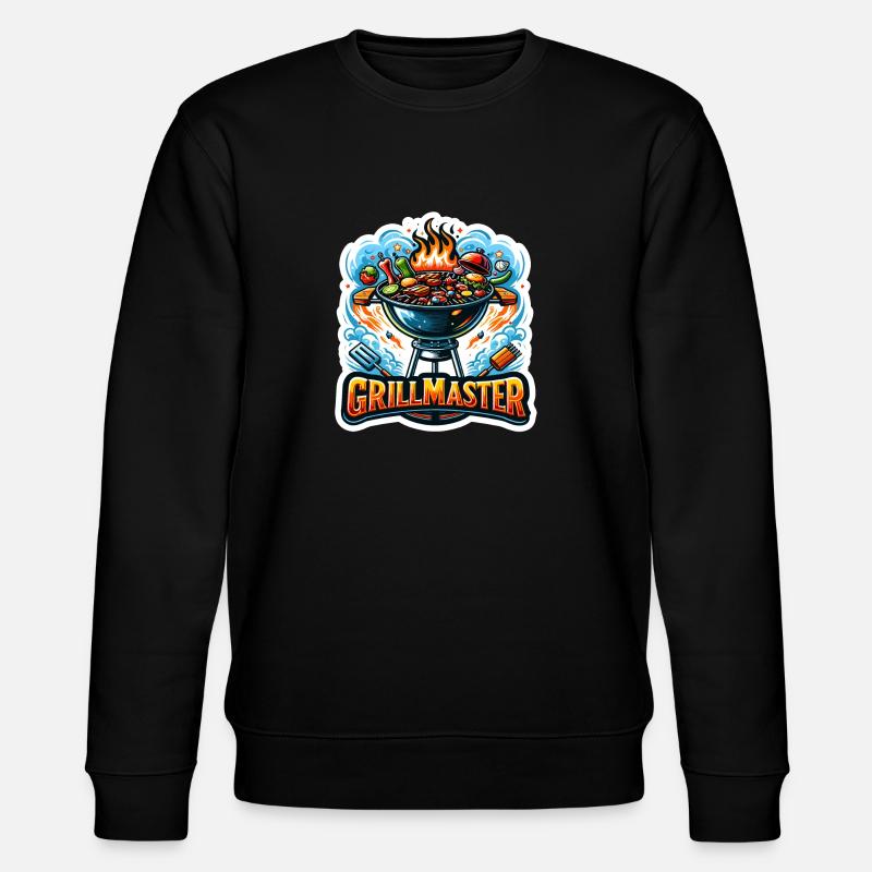 GrillMaster - Grill Illustration - Stanley/Stella Unisex Bio-Sweatshirt CHANGER  - Schwarz