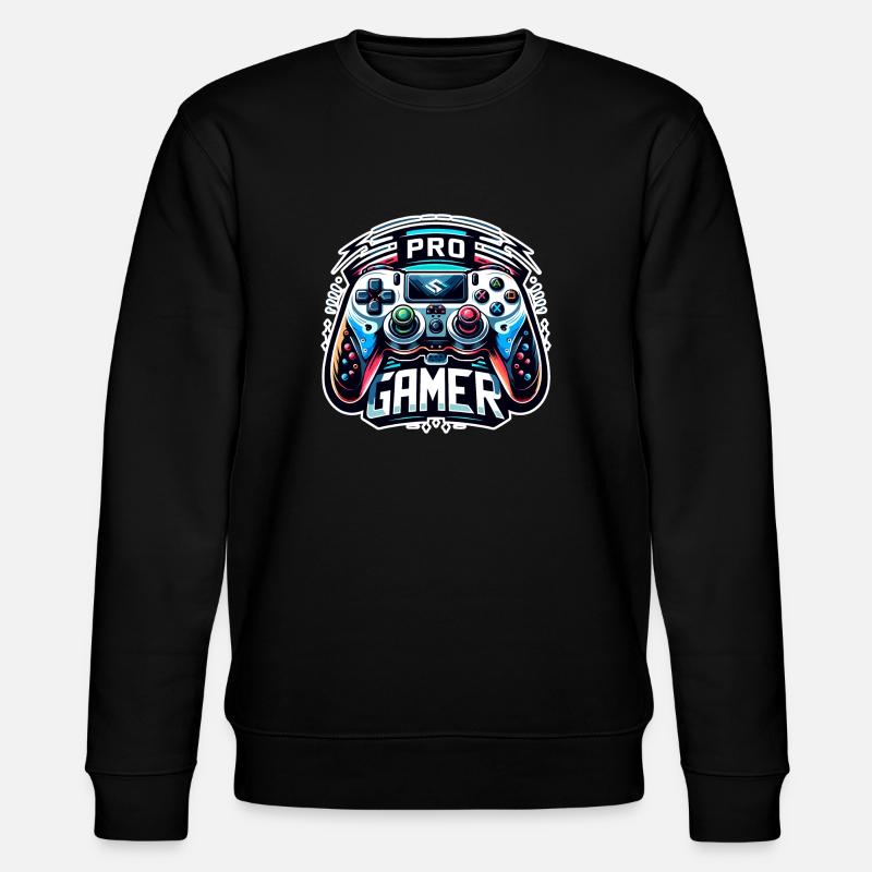 Pro Gamer - Controller Illustration - Stanley/Stella Unisex Bio-Sweatshirt CHANGER  - Schwarz