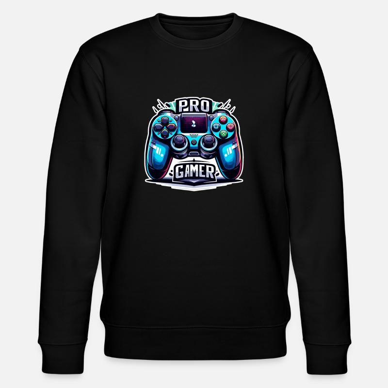 Pro Gamer - Controller Illustration - Stanley/Stella Unisex Bio-Sweatshirt CHANGER  - Schwarz
