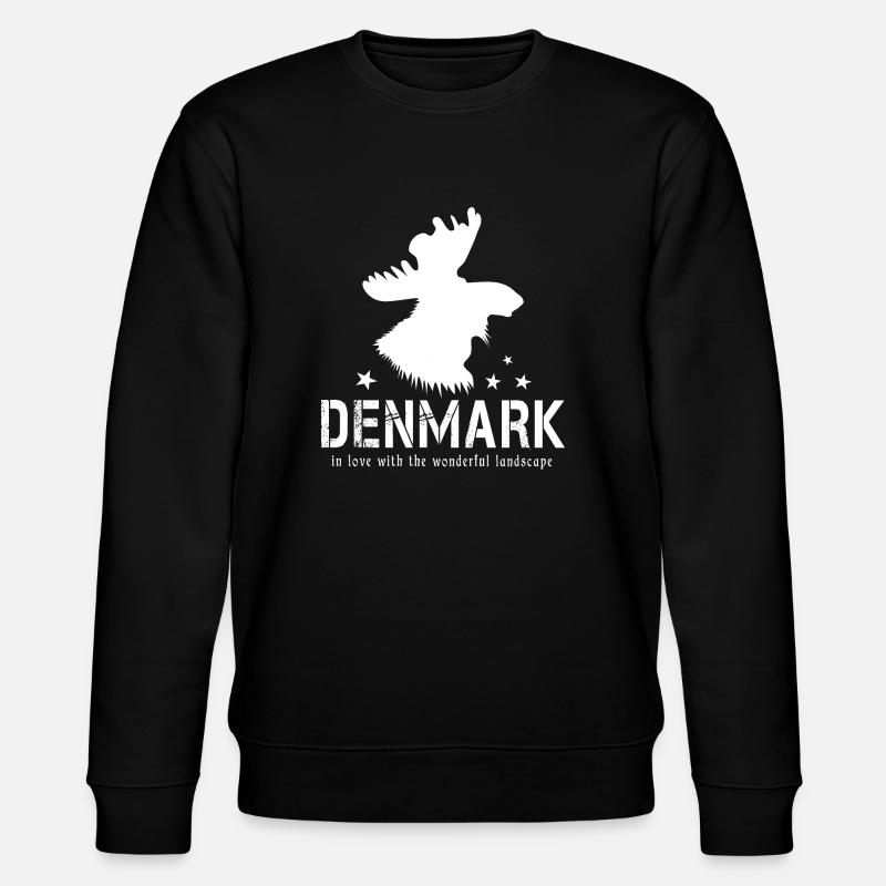Dane Denmark Danish Moose - Stanley/Stella CHANGER Unisex Organic Sweatshirt - black