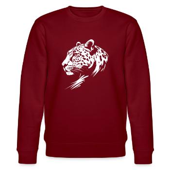 Leopard - Stanley/Stella Unisex Bio-Sweatshirt CHANGER  - Burgunderrot - Vorne - Nik (191cm) & Marisol (170cm)
