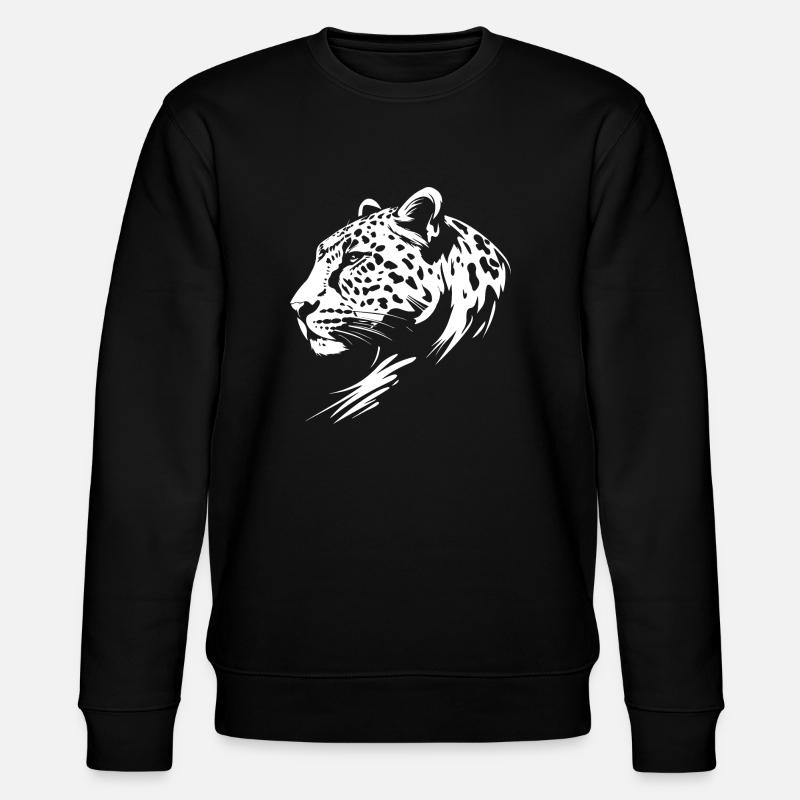 Leopard - Stanley/Stella Unisex Bio-Sweatshirt CHANGER  - Schwarz